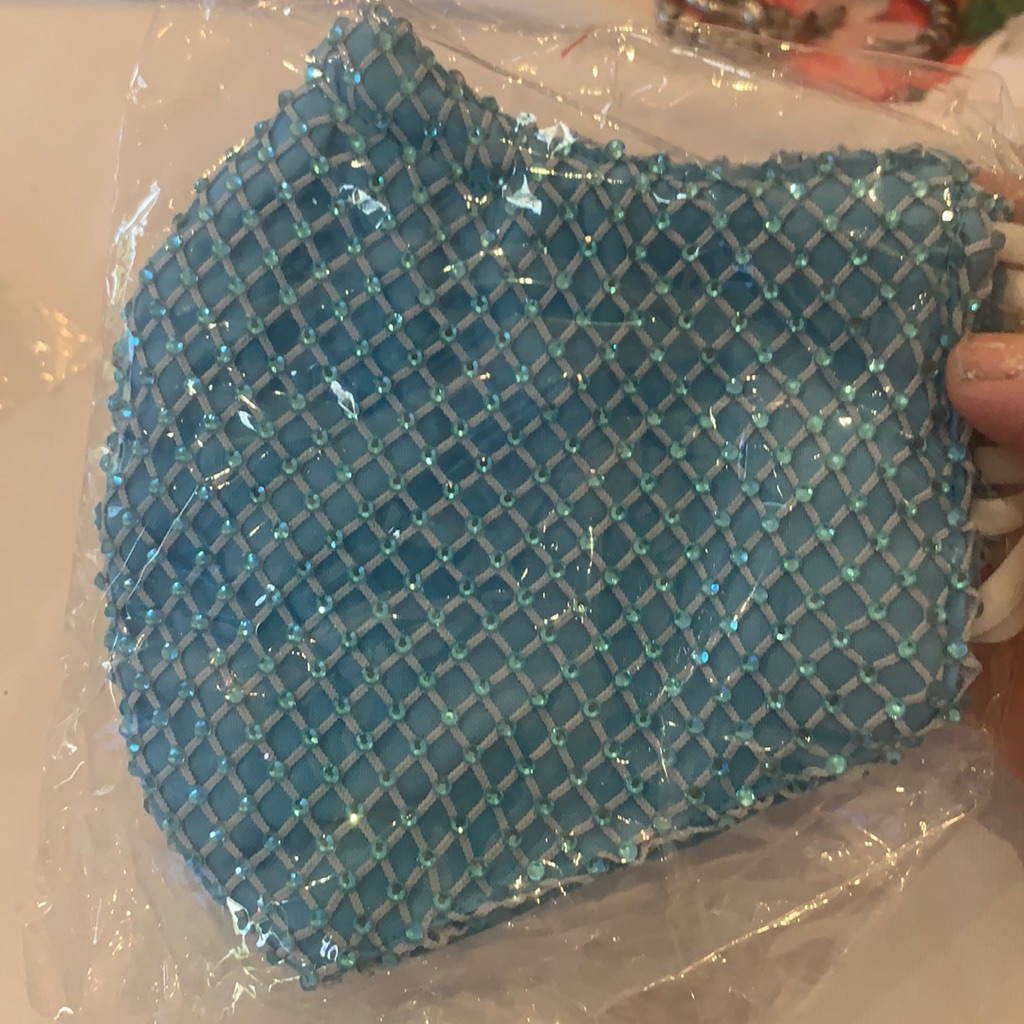 Blue Crystal Face Mask